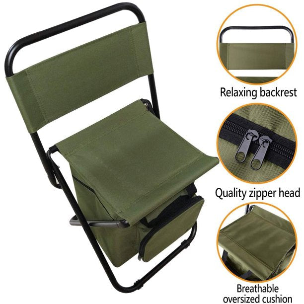 2-In-1 Folding Chair & Portable Refrigerator for Outdoors